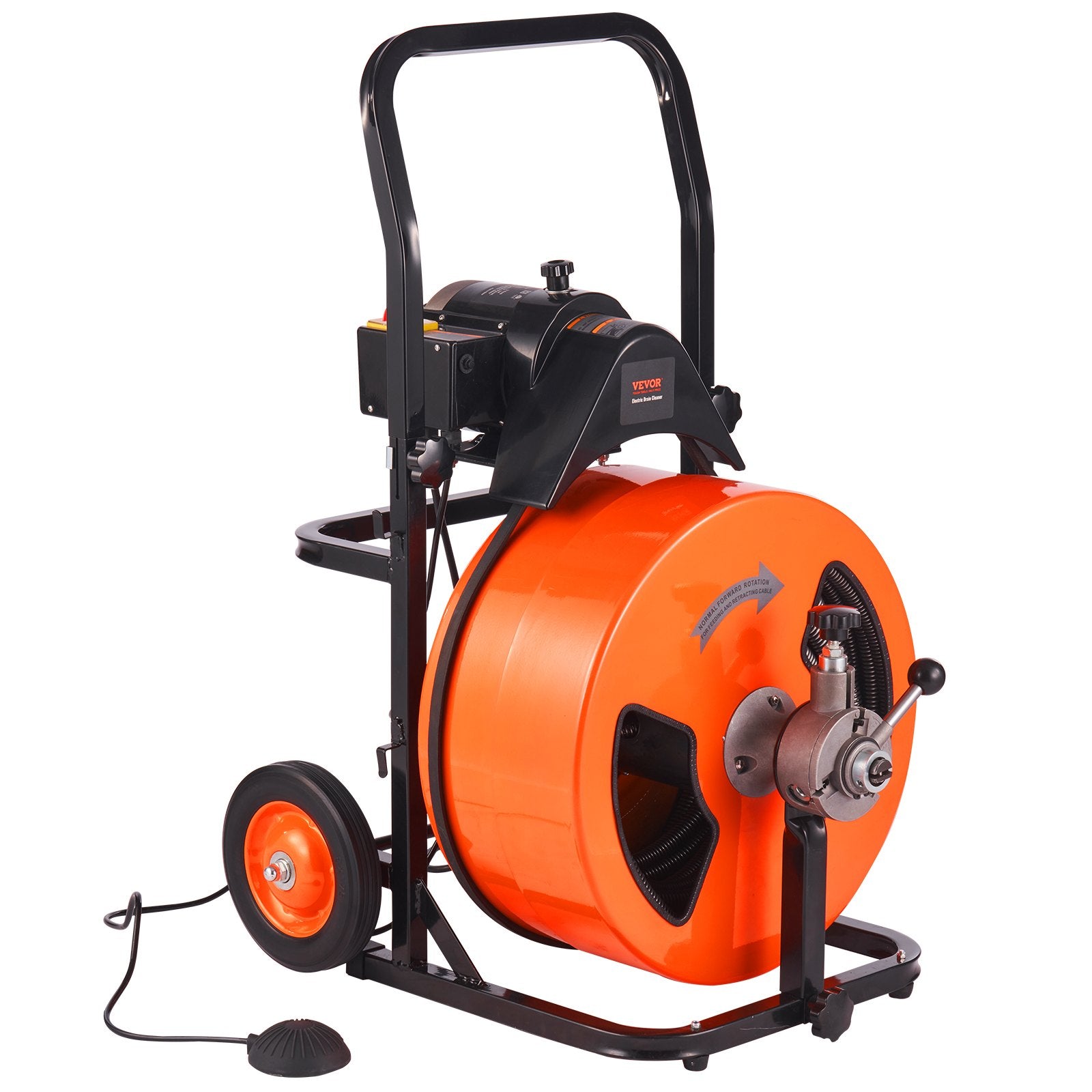 Farm Equipment: VEVOR Drain Cleaner Machine Electric Drain Auger 100 FT x 3/4In Auto Feed