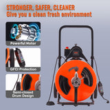 Farm Equipment: VEVOR Drain Cleaner Machine Electric Drain Auger 100 FT x 3/4In Auto Feed