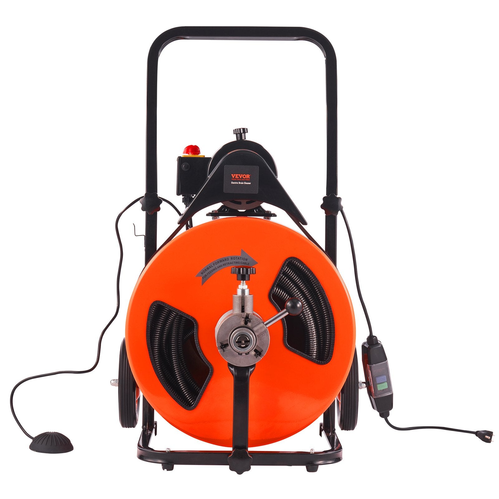 Farm Equipment: VEVOR Drain Cleaner Machine Electric Drain Auger 100 FT x 3/4In Auto Feed