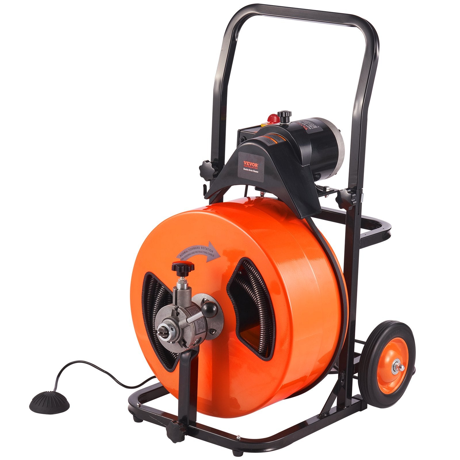 Farm Equipment: VEVOR Drain Cleaner Machine Electric Drain Auger 100 FT x 3/4In Auto Feed