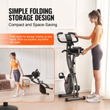 Exercise Bikes: VEVOR Folding Exercise Bike, Foldable Fitness Stationary Bike, Adjustable Magnetic Resistance Stationary Bike, Upright Indoor Cycling Bike for Home Gym Workout, Comfortable Seat Cushion, LCD Monitor