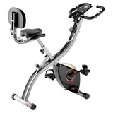 Exercise Bikes: VEVOR Folding Exercise Bike, Foldable Fitness Stationary Bike, Adjustable Magnetic Resistance Stationary Bike, Upright Indoor Cycling Bike for Home Gym Workout, Comfortable Seat Cushion, LCD Monitor