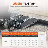 Mobility & Accessibility: VEVOR Portable Wheelchair Ramp 2FT, Non-Slip Aluminum Folding Handicap Ramp, Door Threshold Ramps for Wheelchair for Home,Wheel Chair Ramp Steps, Cars, Scooter, Cart, Curbs, Stairs