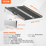 Mobility & Accessibility: VEVOR Portable Wheelchair Ramp 2FT, Non-Slip Aluminum Folding Handicap Ramp, Door Threshold Ramps for Wheelchair for Home,Wheel Chair Ramp Steps, Cars, Scooter, Cart, Curbs, Stairs