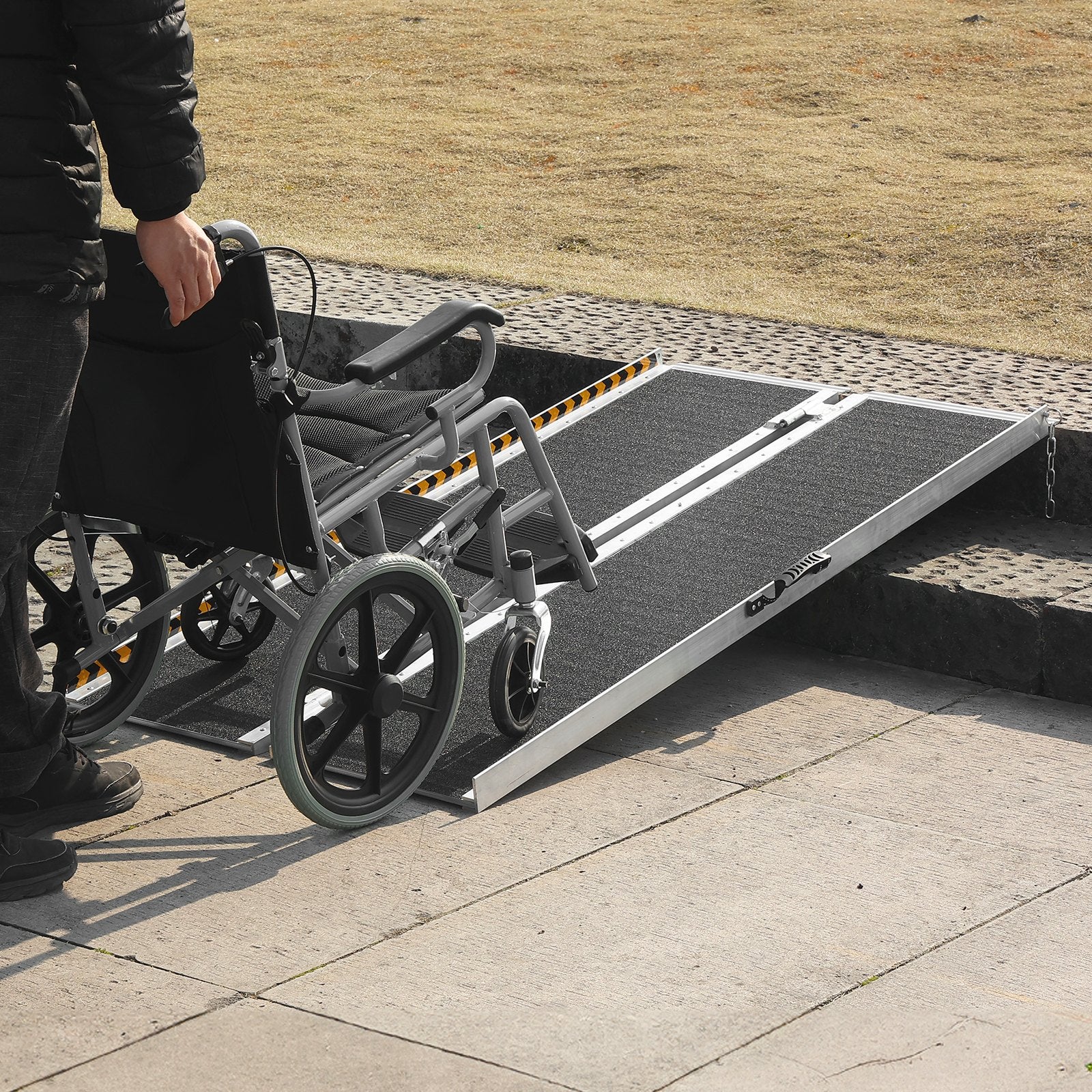 Mobility & Accessibility: VEVOR Portable Wheelchair Ramp, 183 cm 363 kg Capacity, Non-Slip Aluminum Folding Threshold Ramp, Foldable Mobility Scooter Ramp Wheel Chair Ramp, Handicap Ramp for Home Steps, Stairs, Doorways, Curbs