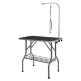 Dog Grooming Supplies: VEVOR Pet Grooming Table Arm with Clamp, 915 x 610mm Dog Grooming Station, Foldable Pets Grooming Stand for Medium and Small Dogs, Free No Sit Haunch Holder with Grooming Loop, Bearing 149.7kg