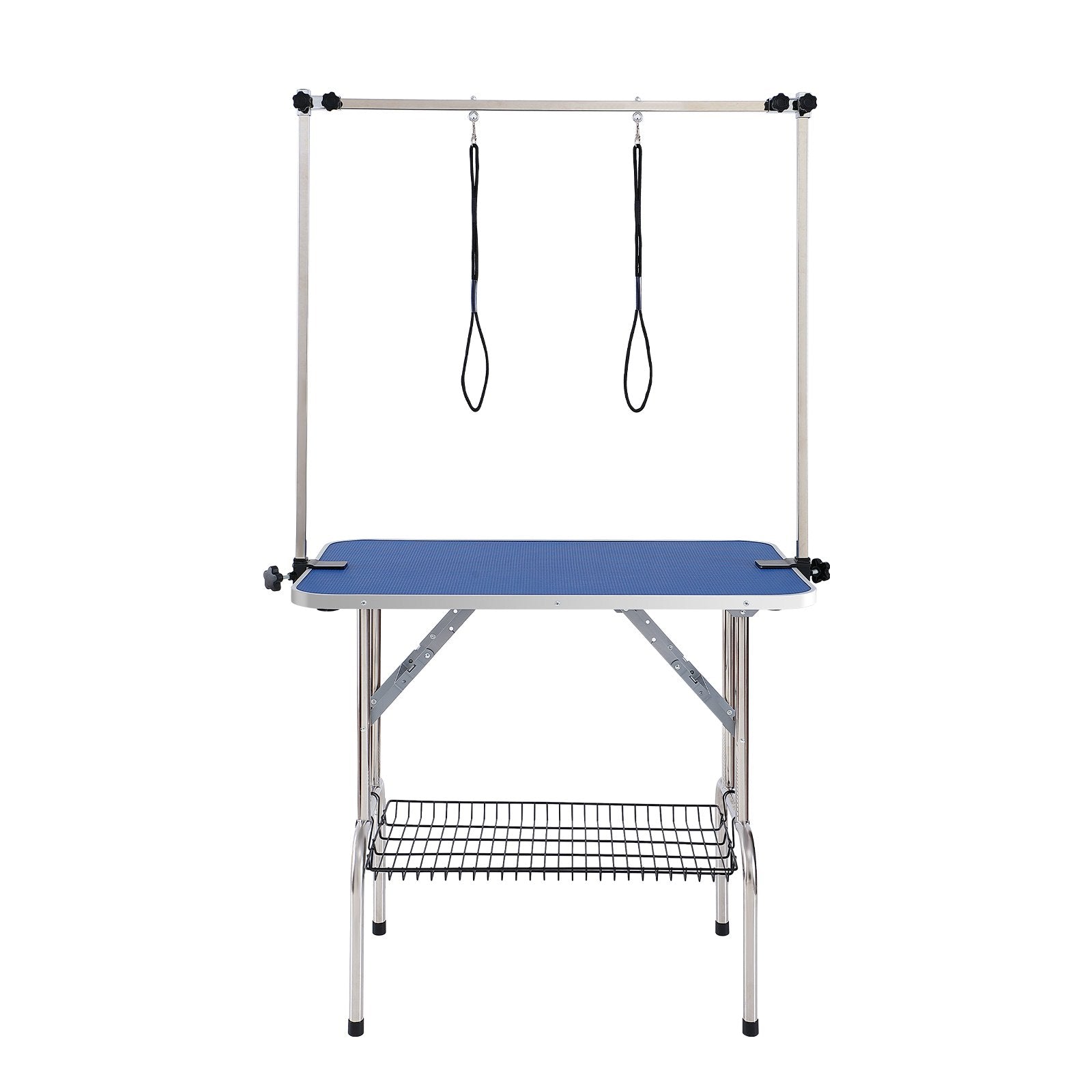 Pet Grooming Table Two Arms with Clamp, 915 x 610mm Dog Grooming Station, Foldable Pets Grooming Stand for Medium and Small Dogs, Free Two No Sit Haunch Holder with Grooming Loop, Bearing 150kg
