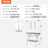 Dog Grooming Supplies: VEVOR Pet Grooming Table Two Arms with Clamp, 915 x 610mm Dog Grooming Station, Foldable Pets Grooming Stand for Medium and Small Dogs, Free Two No Sit Haunch Holder with Grooming Loop, Bearing 150kg