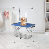 Dog Grooming Supplies: VEVOR Pet Grooming Table Two Arms with Clamp, 915 x 610mm Dog Grooming Station, Foldable Pets Grooming Stand for Medium and Small Dogs, Free Two No Sit Haunch Holder with Grooming Loop, Bearing 150kg