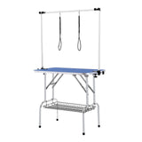 Dog Grooming Supplies: VEVOR Pet Grooming Table Two Arms with Clamp, 915 x 610mm Dog Grooming Station, Foldable Pets Grooming Stand for Medium and Small Dogs, Free Two No Sit Haunch Holder with Grooming Loop, Bearing 150kg