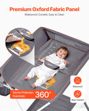Changing Tables: VEVOR Baby Changing Table, Foldable Diaper Change Station with Side Basket, Adjustable Height Portable Changing Table with Lockable Wheels, Multi-Functional Storage Organizer Nursery, Dark Gray