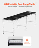 Board Games: VEVOR 2.4 m Folding Beer Pong Tailgate Table Party Drinking Game Carrying Handle
