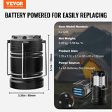 Camping Lights & Lanterns: VEVOR LED Camping Lanterns Collapsible Battery Powered Flashlights Set of 4