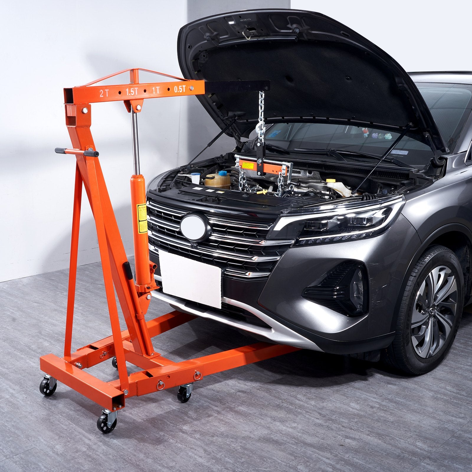 Pool Sweeps & Vacuums: VEVOR Hydraulic Engine Hoist with Lever, 2000KG Heavy-duty Cherry Picker Shop Crane, Foldable Engine Crane and Engine Hoist leveler for Auto Repair, Motors, Weights Lifting, Loading