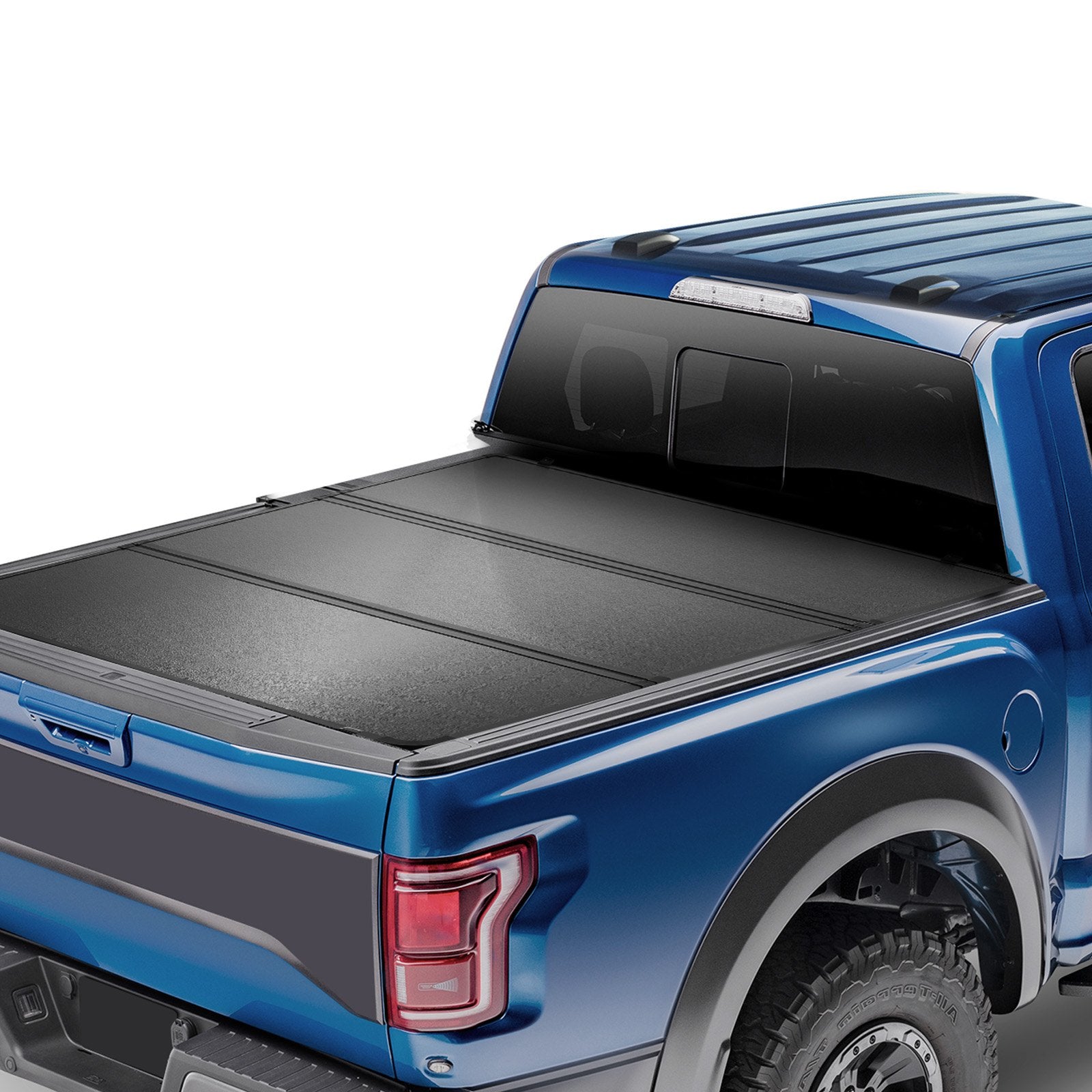 Automotive Repair & Speciality Tools: VEVOR Tri-Fold Truck Bed Tonneau Cover, Compatible with 2015-2024 Ford F-150, Lightning, Styleside 1661 mm Bed, Fit 1704 x 1656 mm/1661 x 1656 mm Inside Bed, 181.4 kg Load Capacity, LED Light, Black