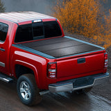 Automotive Parts: VEVOR Tri-Fold Truck Bed Tonneau Cover, Compatible with 2019-2024 Chevy Silverado GMC Sierra 1500 (NOT FIT 19-24 Classic) 1775 mm Bed, Fit 1775 x 1608 mm Inside Bed, 181.4 kg Load Capacity, Black