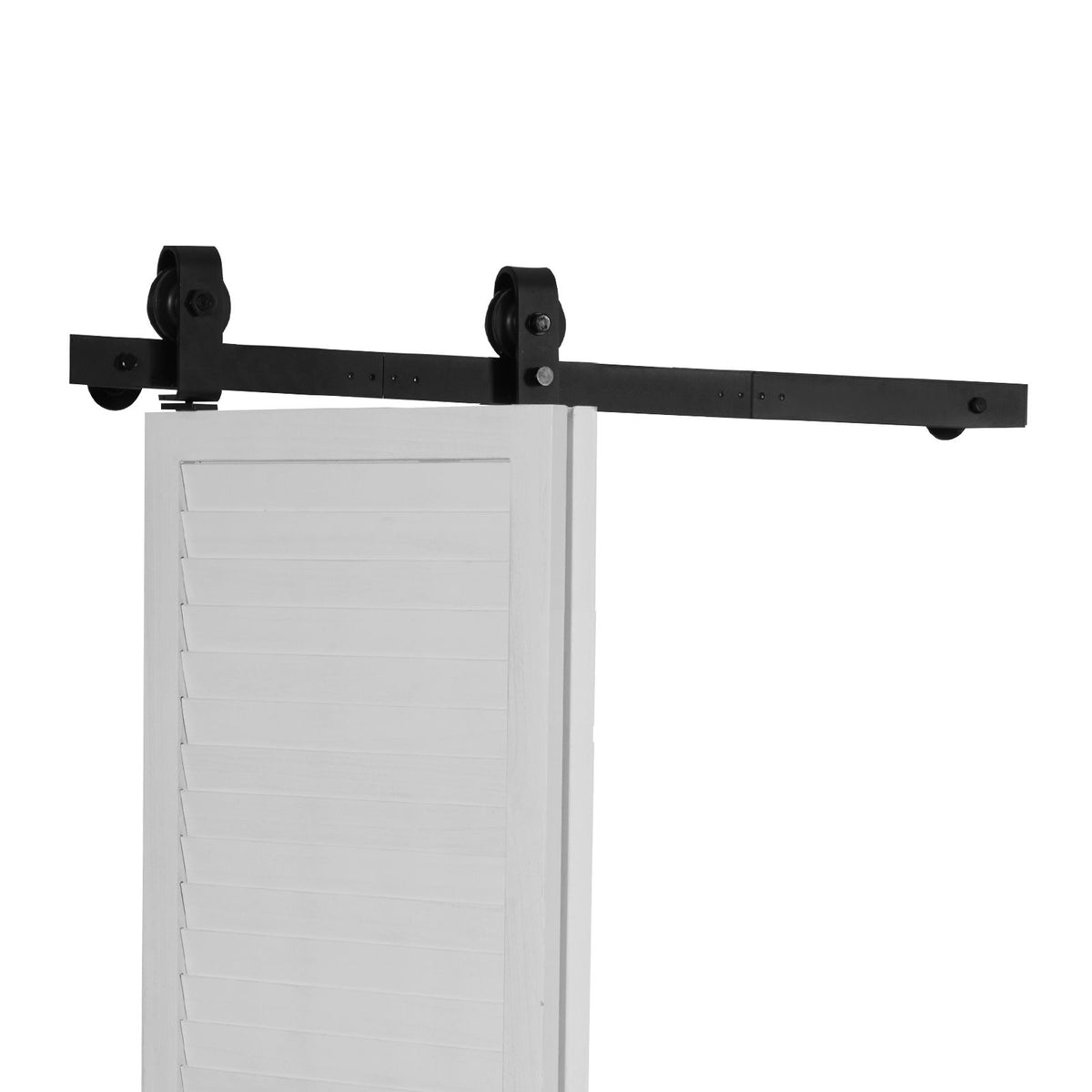 Bi-Folding Sliding Barn Door Hardware Track Kit, 36" Top Mount Track Kit, Slide Smoothly & Quietly, Heavy Duty, Easy to Install, Suitable for Two 16" Closet Pantry Laundry Doors (Not Included)