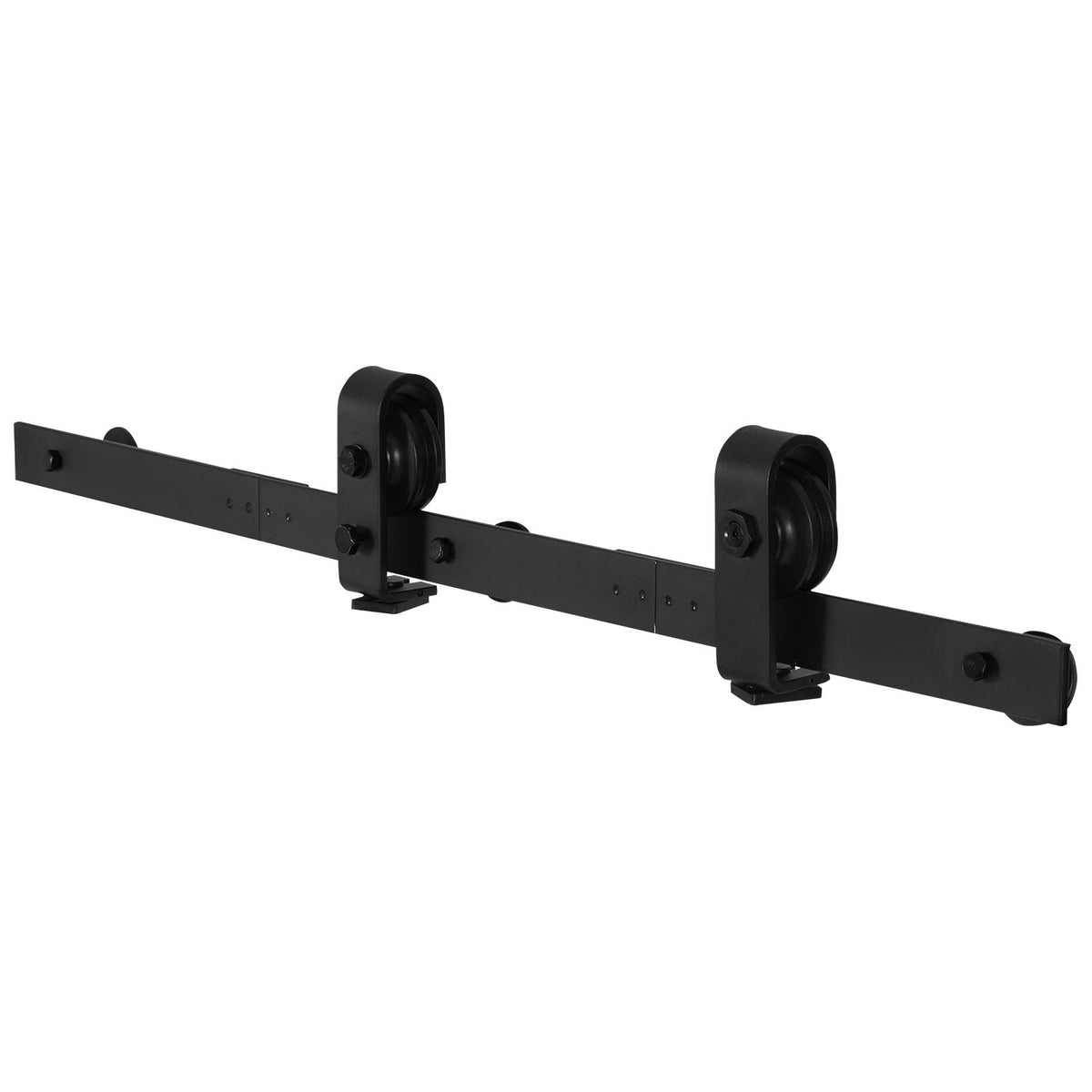 Bi-Folding Sliding Barn Door Hardware Track Kit, 36" Top Mount Track Kit, Slide Smoothly & Quietly, Heavy Duty, Easy to Install, Suitable for Two 16" Closet Pantry Laundry Doors (Not Included)