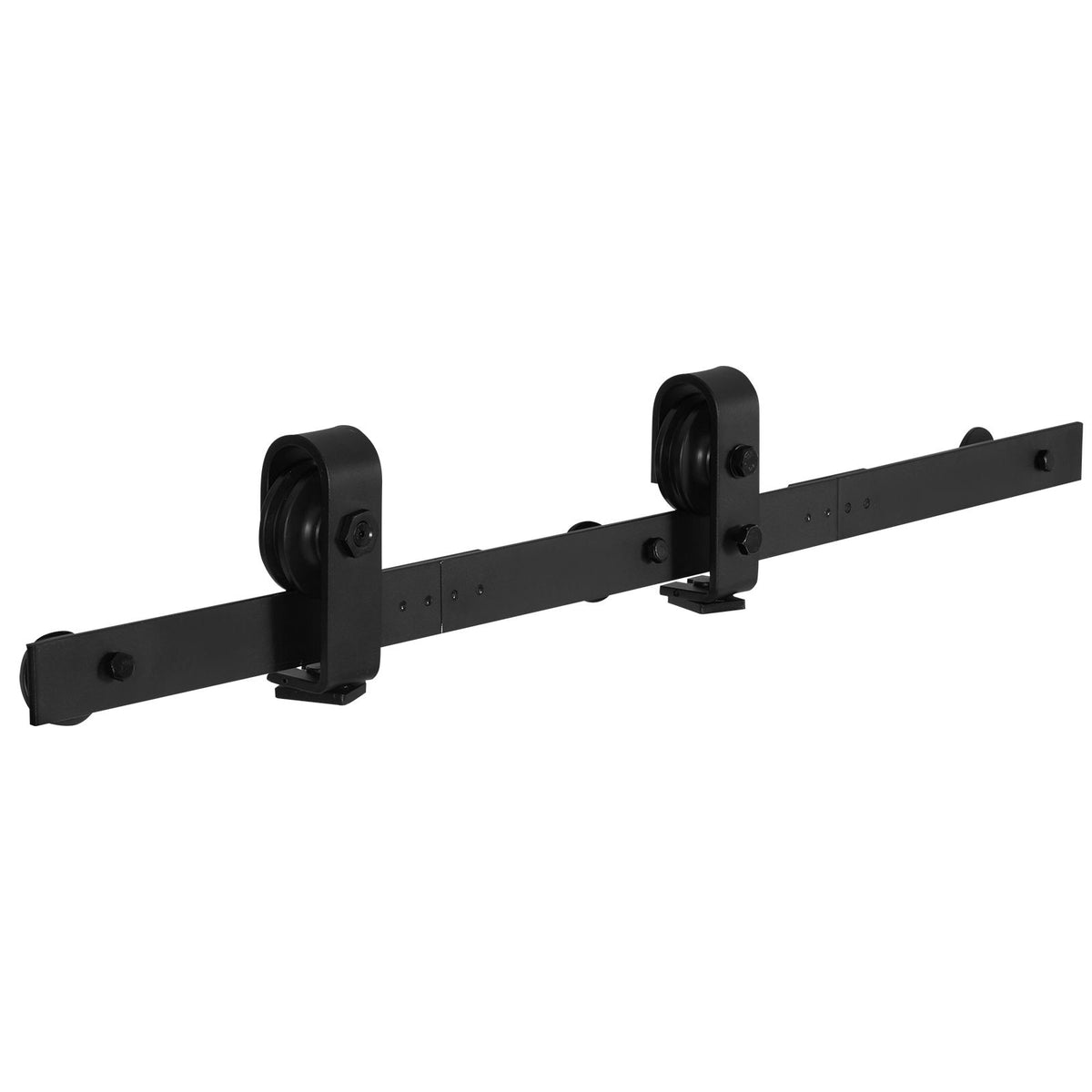 Bi-Folding Sliding Barn Door Hardware Track Kit, 36" Top Mount Track Kit, Slide Smoothly & Quietly, Heavy Duty, Easy to Install, Suitable for Two 16" Closet Pantry Laundry Doors (Not Included)
