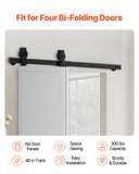 Door Hardware: VEVOR Bi-Folding Sliding Barn Door Hardware Track Kit 40" for Two 18" Doors