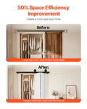 Door Hardware: VEVOR Bi-Folding Sliding Barn Door Hardware Track Kit 40" for Two 18" Doors