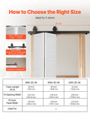 Door Hardware: VEVOR Bi-Folding Sliding Barn Door Hardware Track Kit 40" for Two 18" Doors