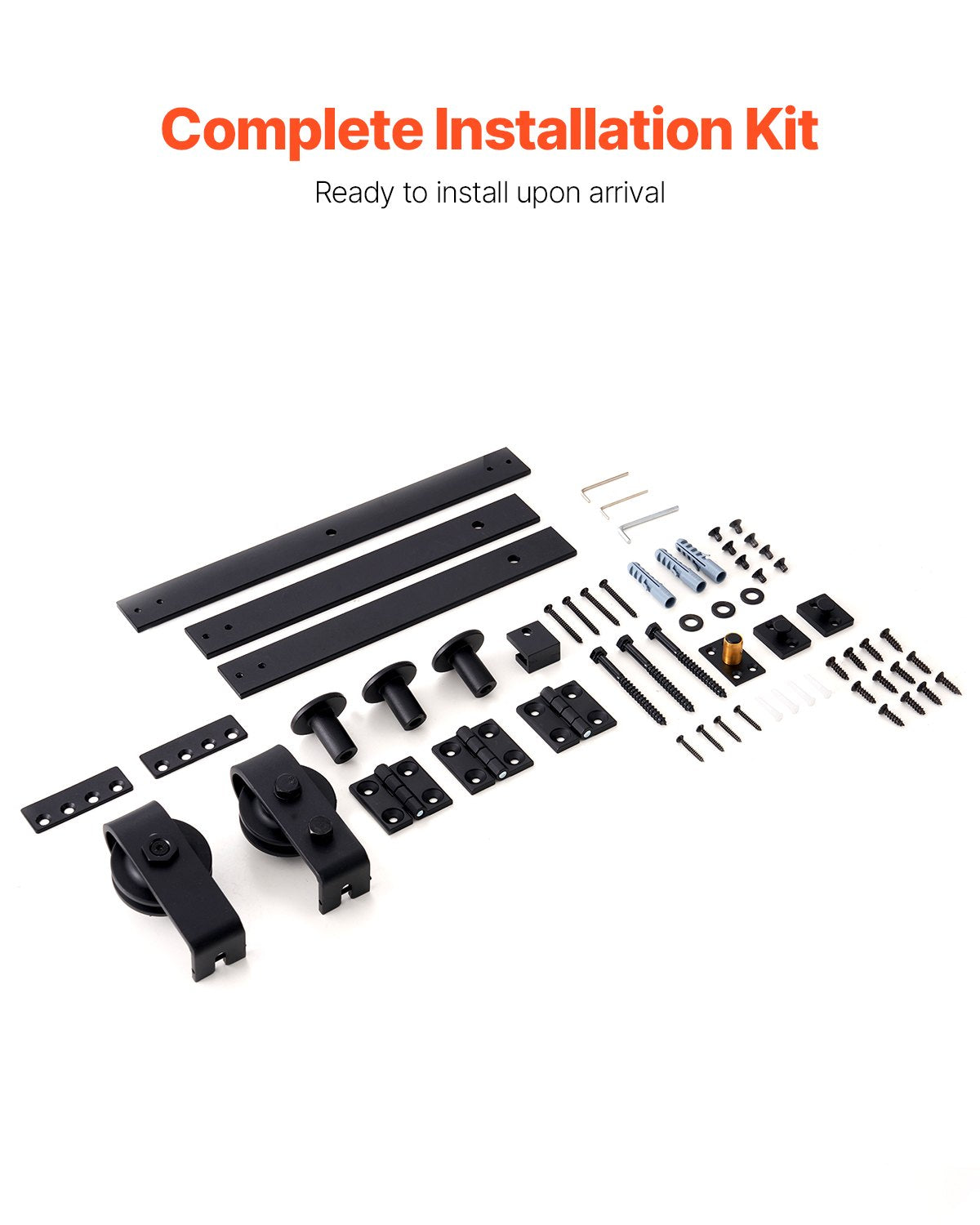 Door Hardware: VEVOR Bi-Folding Sliding Barn Door Hardware Track Kit 40" for Two 18" Doors