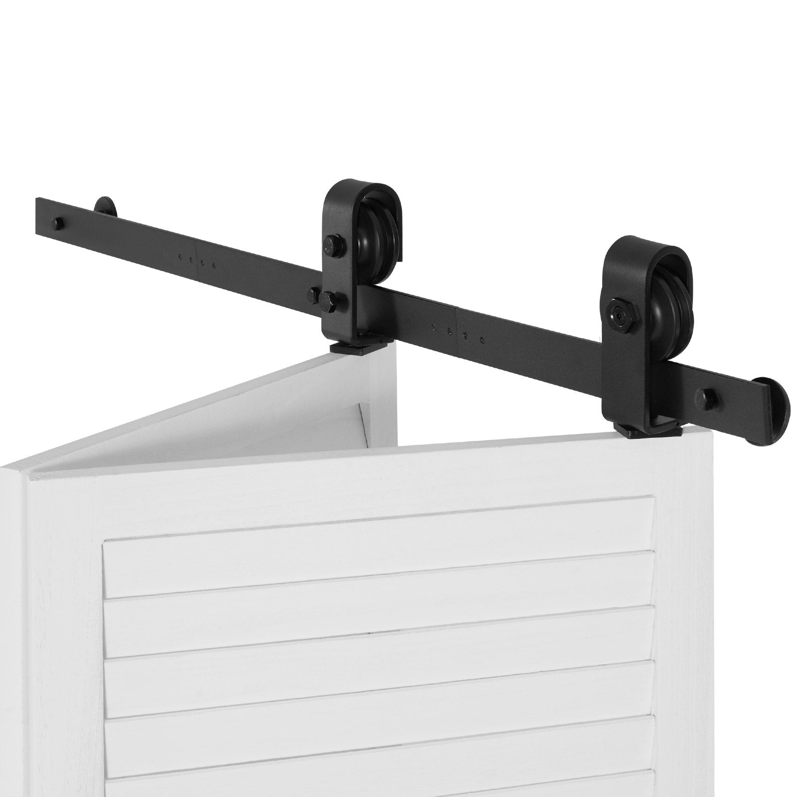 Door Hardware: VEVOR Bi-Folding Sliding Barn Door Hardware Track Kit 40" for Two 18" Doors