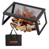 Outdoor Decorations & Lights: VEVOR Folding Campfire Grill Portable Camping Fire Pit Steel Outdoor BBQ Picnic