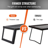Outdoor Decorations & Lights: VEVOR Folding Campfire Grill Portable Camping Fire Pit Steel Outdoor BBQ Picnic