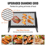 Outdoor Decorations & Lights: VEVOR Folding Campfire Grill Portable Camping Fire Pit Steel Outdoor BBQ Picnic