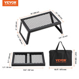 Outdoor Decorations & Lights: VEVOR Folding Campfire Grill Portable Camping Fire Pit Steel Outdoor BBQ Picnic