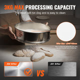 Rice Cookers & Steamers: VEVOR Automatic Electric Vibrating Sieve, Stainless Steel Sifter Shaker Machine with 10+60 Mesh, 45W Automatic Powder Sifter Machine Countertop, Electric Sieve Shaker for Flour Powers, Mungbean, Rice