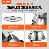 Food Storage: VEVOR Automatic Electric Vibrating Sieve, Stainless Steel Sifter Shaker Machine with 40+60 Mesh, 45W Automatic Powder Sifter Machine Countertop, Electric Sieve Shaker for Flour Powers, Mungbean, Rice