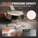 Food Storage: VEVOR Automatic Electric Vibrating Sieve, Stainless Steel Sifter Shaker Machine with 40+60 Mesh, 45W Automatic Powder Sifter Machine Countertop, Electric Sieve Shaker for Flour Powers, Mungbean, Rice