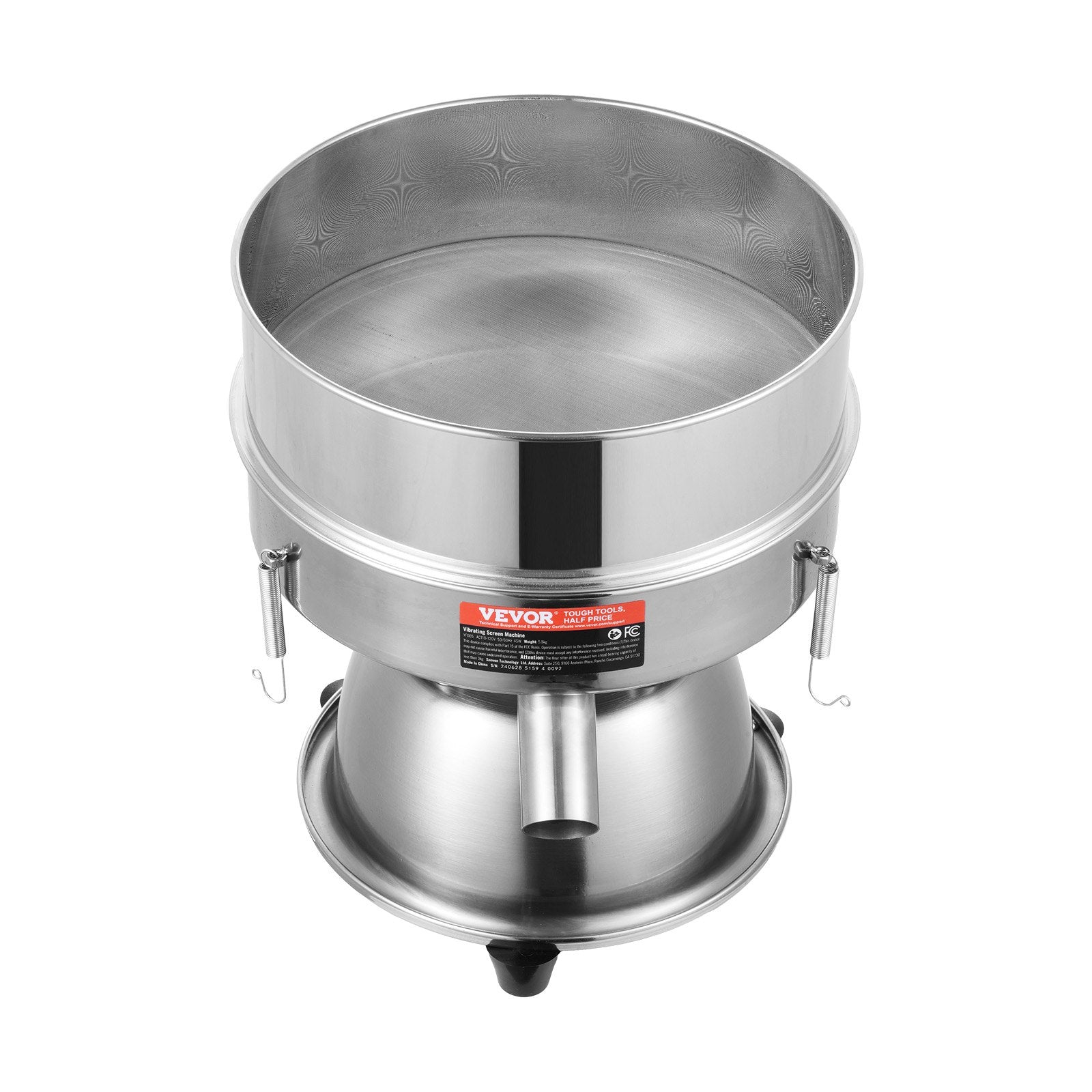 Food Storage: VEVOR Automatic Electric Vibrating Sieve, Stainless Steel Sifter Shaker Machine with 40+60 Mesh, 45W Automatic Powder Sifter Machine Countertop, Electric Sieve Shaker for Flour Powers, Mungbean, Rice