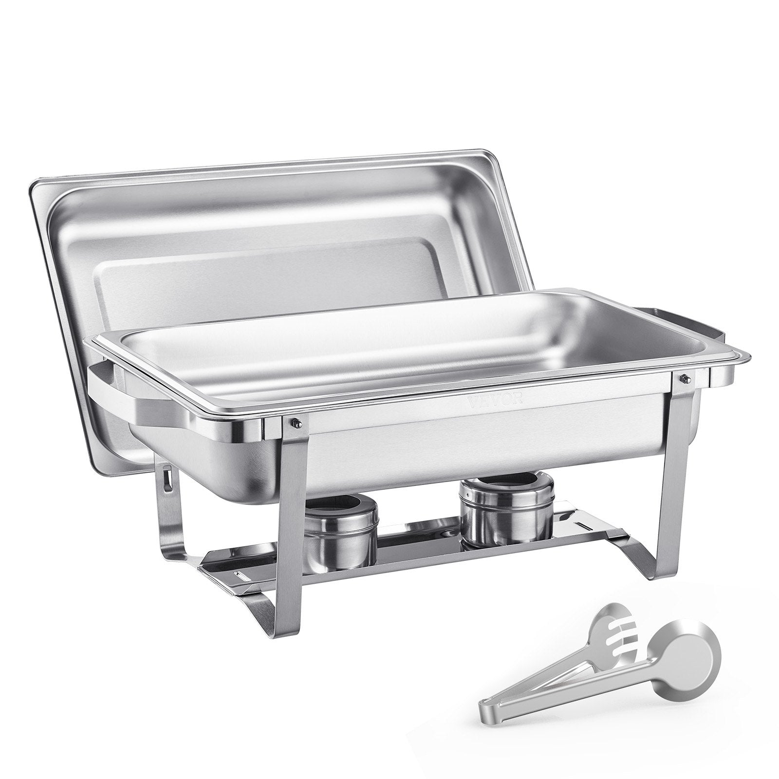 Buffets & Sideboards: VEVOR 8 Qt 2 Pack Rectangle Chafing Dish Buffet Set Fullsize Pan Stainless Steel