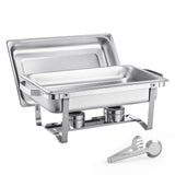Buffets & Sideboards: VEVOR 8 Qt 2 Pack Rectangle Chafing Dish Buffet Set Fullsize Pan Stainless Steel