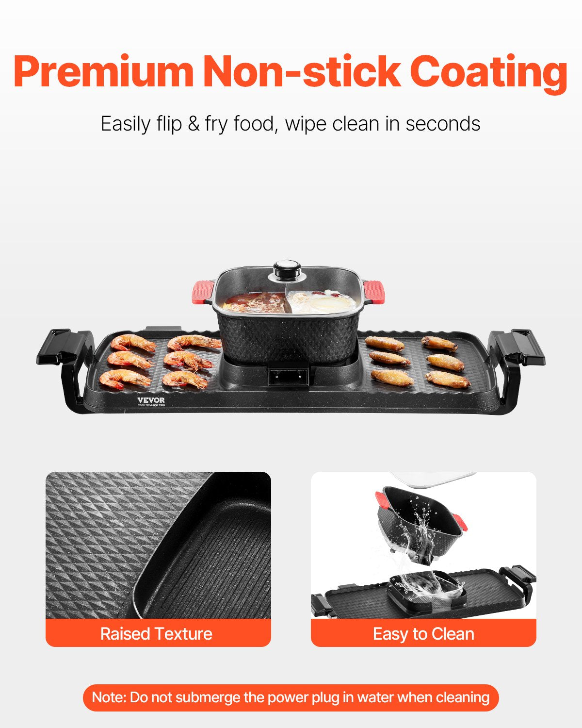 BBQ Tools: VEVOR Hot Pot with Grill 2300W 2-in-1 Electric Smokeless BBQ with Removable Pot