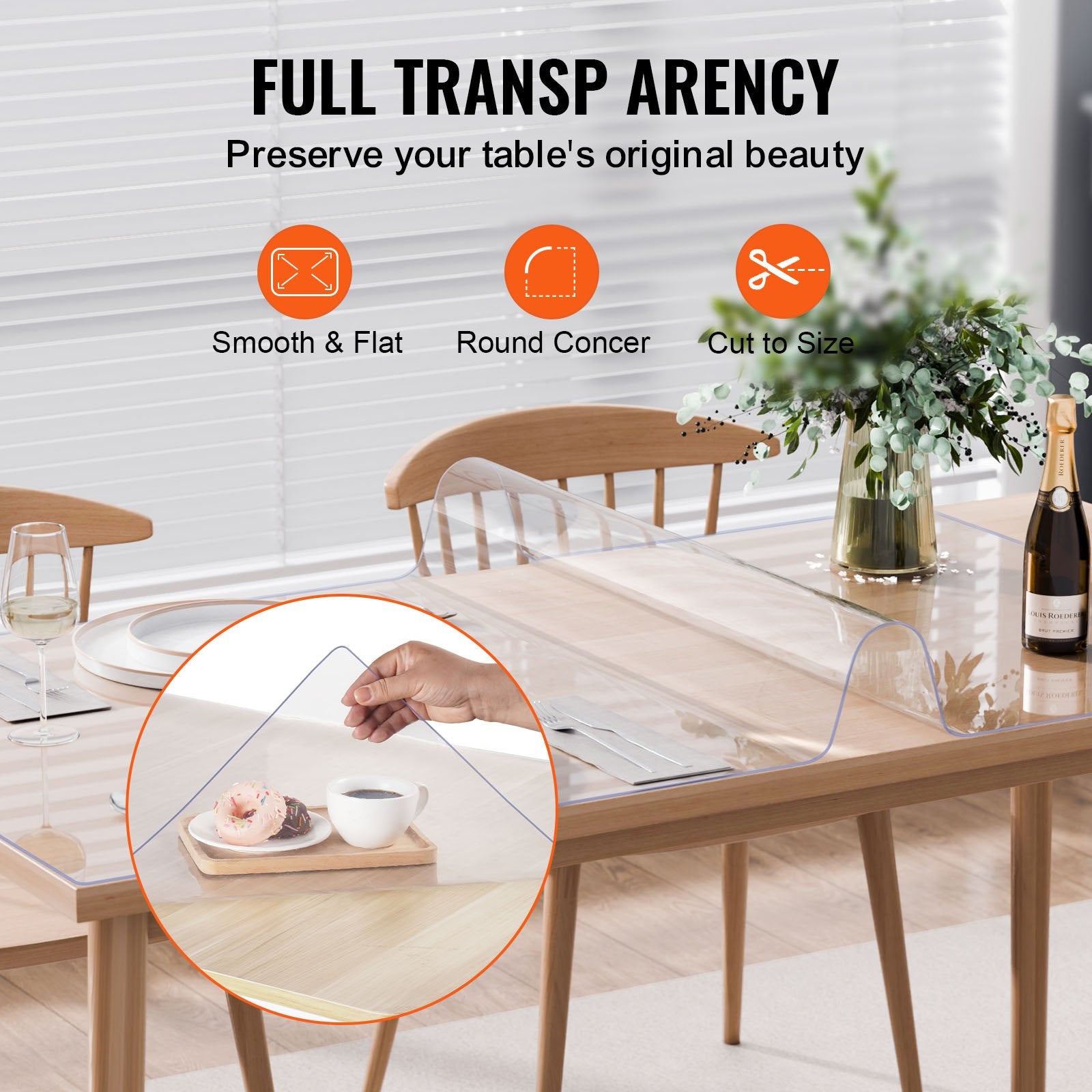 Metal Detectors: VEVOR Plastic Table Cover, 42 x 60 Inch 2.0 mm Thick Clear Table Protector, Rectangle PVC Desk Mat, Waterproof & Easy Cleaning Desk Pad Tablecloth, for Office Dresser Dining Room Table Night Stand