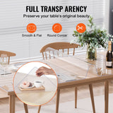 Audio Accessories: VEVOR Plastic Table Cover, 42 x 72 Inch 2.0 mm Thick Clear Table Protector, Rectangle PVC Desk Mat, Waterproof & Easy Cleaning Desk Pad Tablecloth, for Office Dresser Dining Room Table Night Stand
