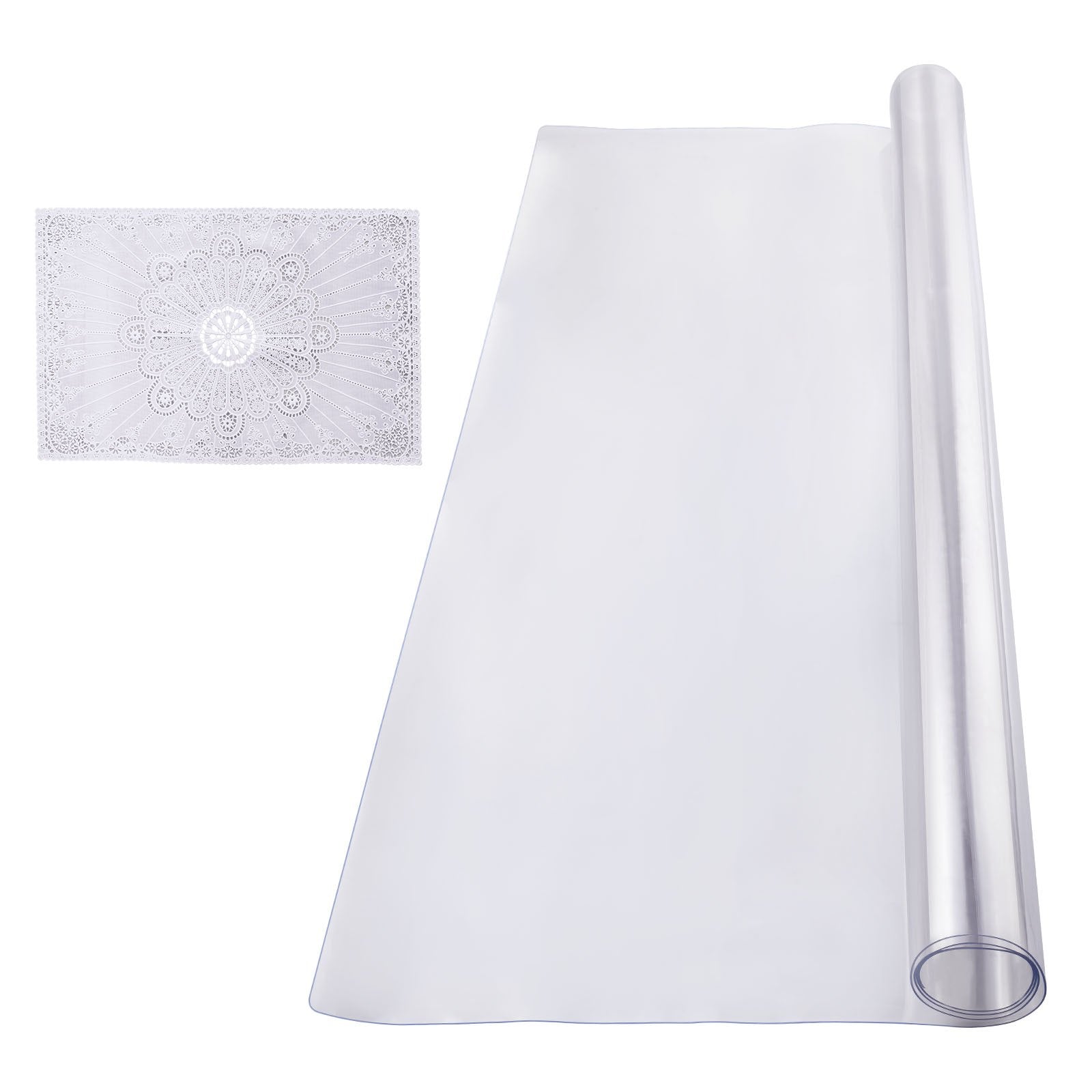 Audio Accessories: VEVOR Plastic Table Cover, 54 x 54 Inch 1.5 mm Thick Clear Table Protector, Square PVC Desk Mat, Waterproof & Easy Cleaning Desk Pad Tablecloth, for Office Dresser Dining Room Table Night Stand