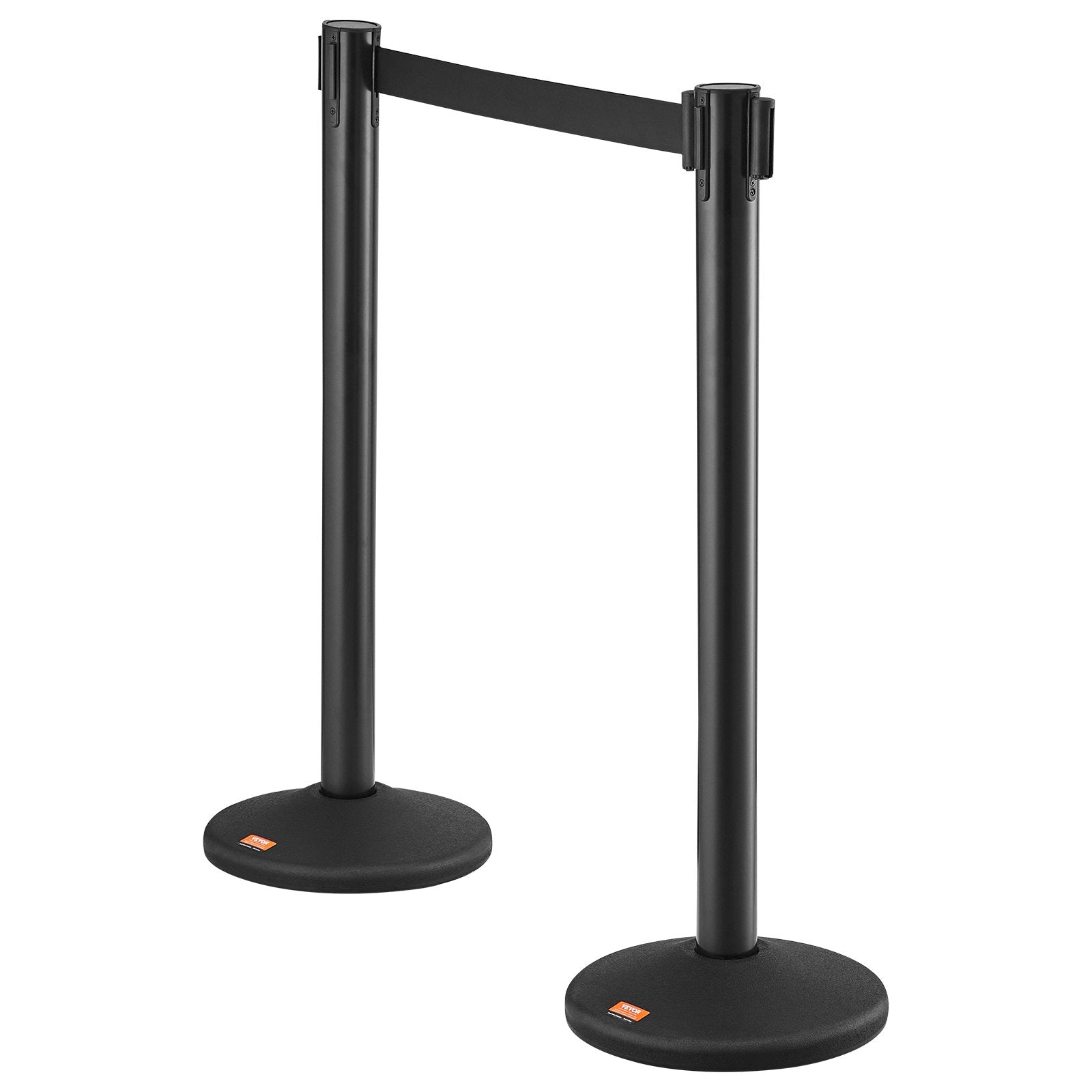 Fencing & Barriers: VEVOR Crowd Control Stanchions, 6-Pack Crowd Control Barriers with 3PCS 6.5FT Black Retractable Belts, Plastic Stanchion Queue Post, Belt Barriers Line Divider Stanchion Set for Airport, Exhibition