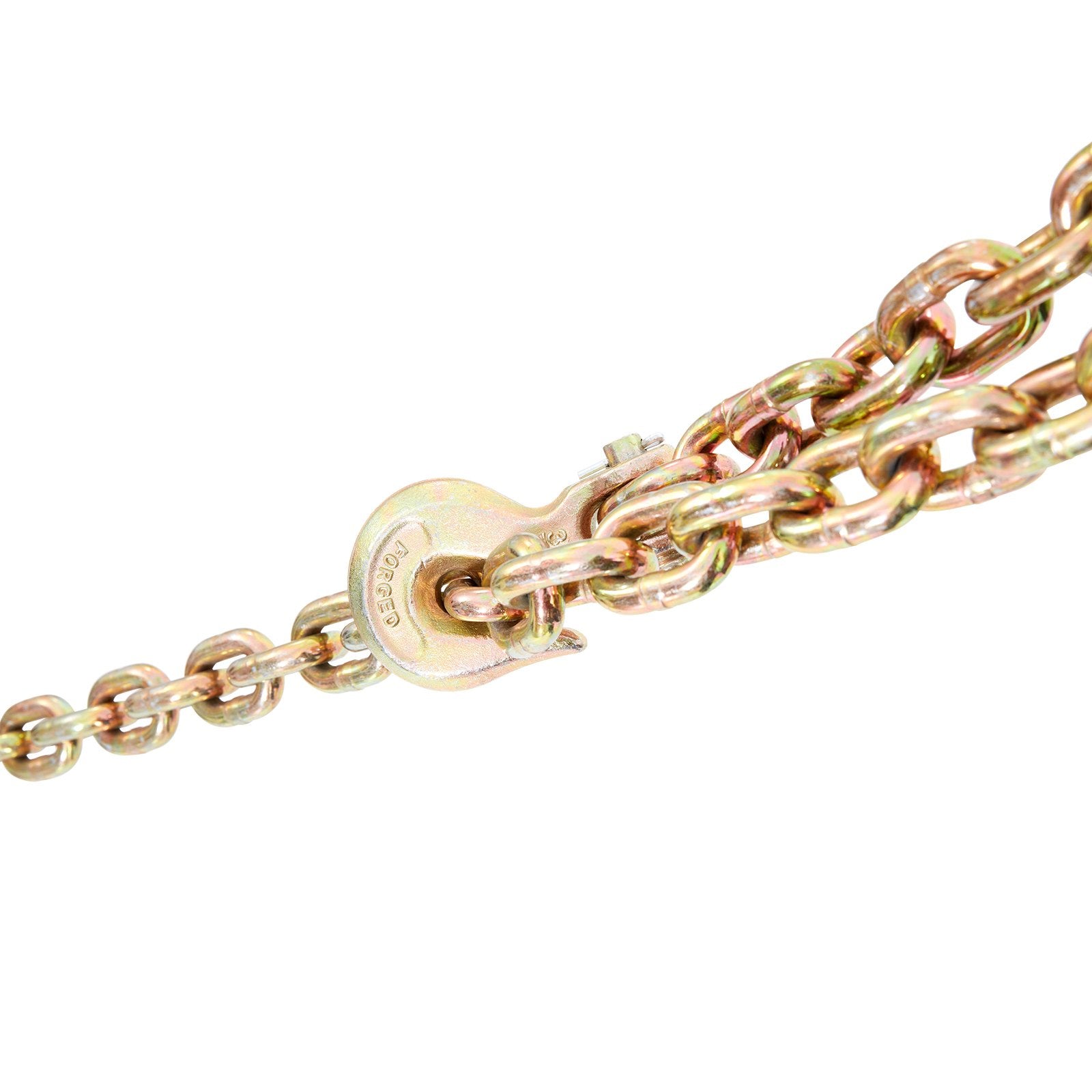 Building Materials: VEVOR Transport Binder Chain, 220 kg Working Load Limit, 3/8'' x 20' G80 Tow Chain Tie Down with Grab Hooks, DOT Certified, Galvanized Coating Manganese Steel for Dock Factory Construction Site