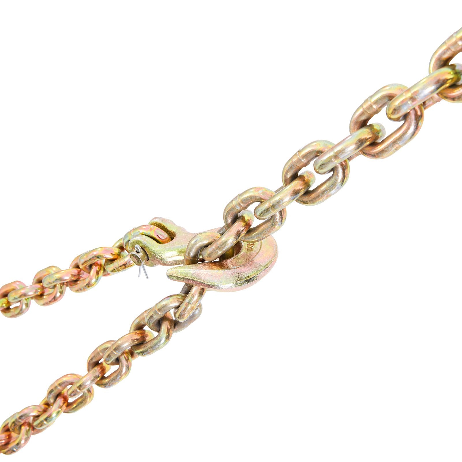 Building Materials: VEVOR Transport Binder Chain, 220 kg Working Load Limit, 3/8'' x 20' G80 Tow Chain Tie Down with Grab Hooks, DOT Certified, Galvanized Coating Manganese Steel for Dock Factory Construction Site