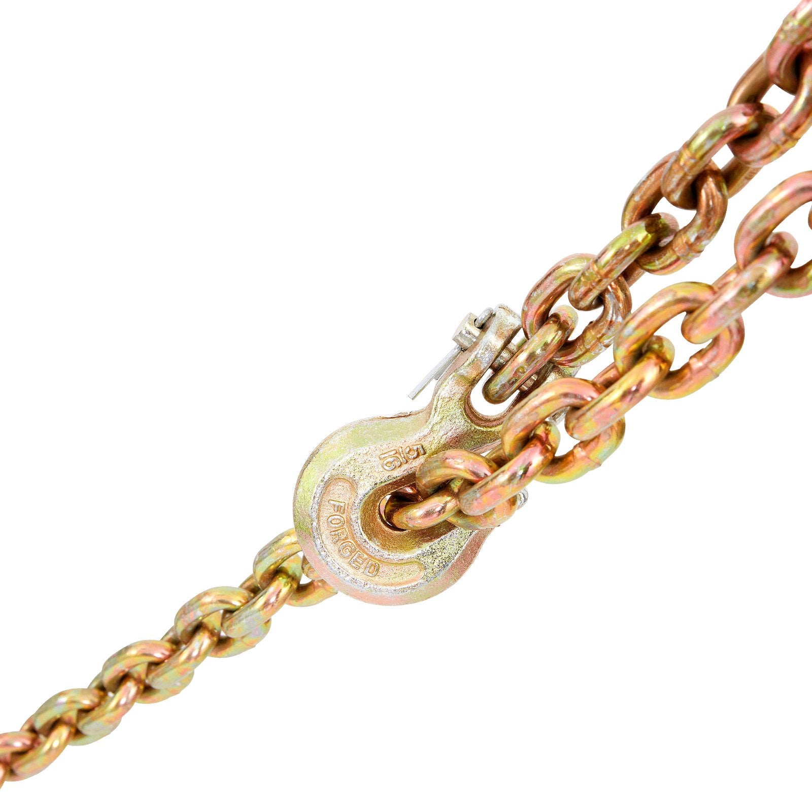 Building Materials: VEVOR Transport Binder Chain, 2222 kg Working Load Limit, 5/16''x20' G80 Tow Chain Tie Down with Grab Hooks, DOT Certified, Galvanized Coating Manganese Steel for Dock Factory Construction Site, 2Pack