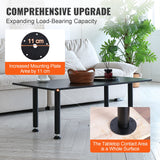 Table Tops & Bases: VEVOR 406.4MM Adjustable Desk Legs, Reinforced Steel Office Table Furniture legs Set of 4 for DIY, 1200 lbs Load Capacity Heavy Duty Desk Legs, Quick Instalation Legs with Adjustable Foot Cup Black