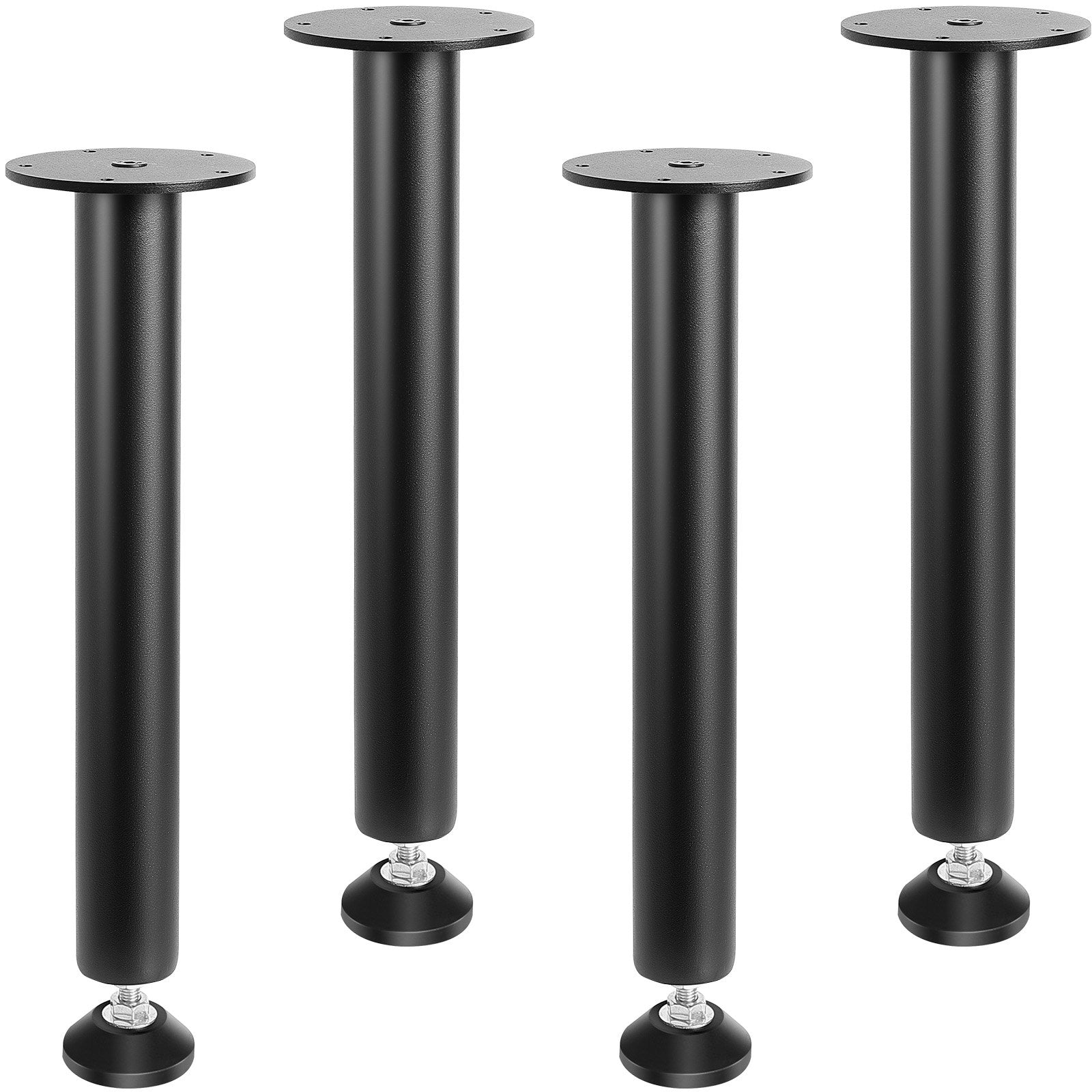 Table Tops & Bases: VEVOR 406.4MM Adjustable Desk Legs, Reinforced Steel Office Table Furniture legs Set of 4 for DIY, 1200 lbs Load Capacity Heavy Duty Desk Legs, Quick Instalation Legs with Adjustable Foot Cup Black