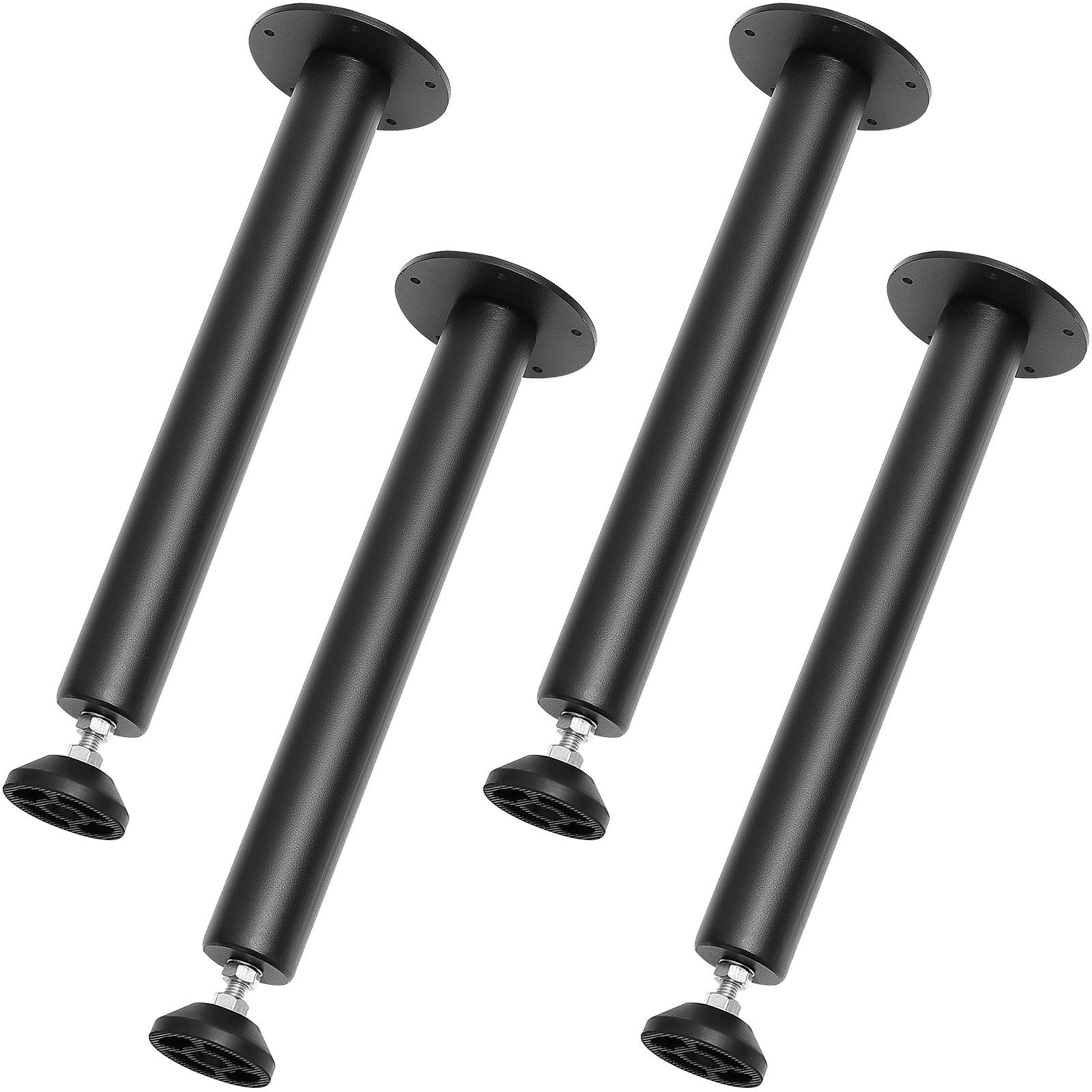 Table Tops & Bases: VEVOR 406.4MM Adjustable Desk Legs, Reinforced Steel Office Table Furniture legs Set of 4 for DIY, 1200 lbs Load Capacity Heavy Duty Desk Legs, Quick Instalation Legs with Adjustable Foot Cup Black