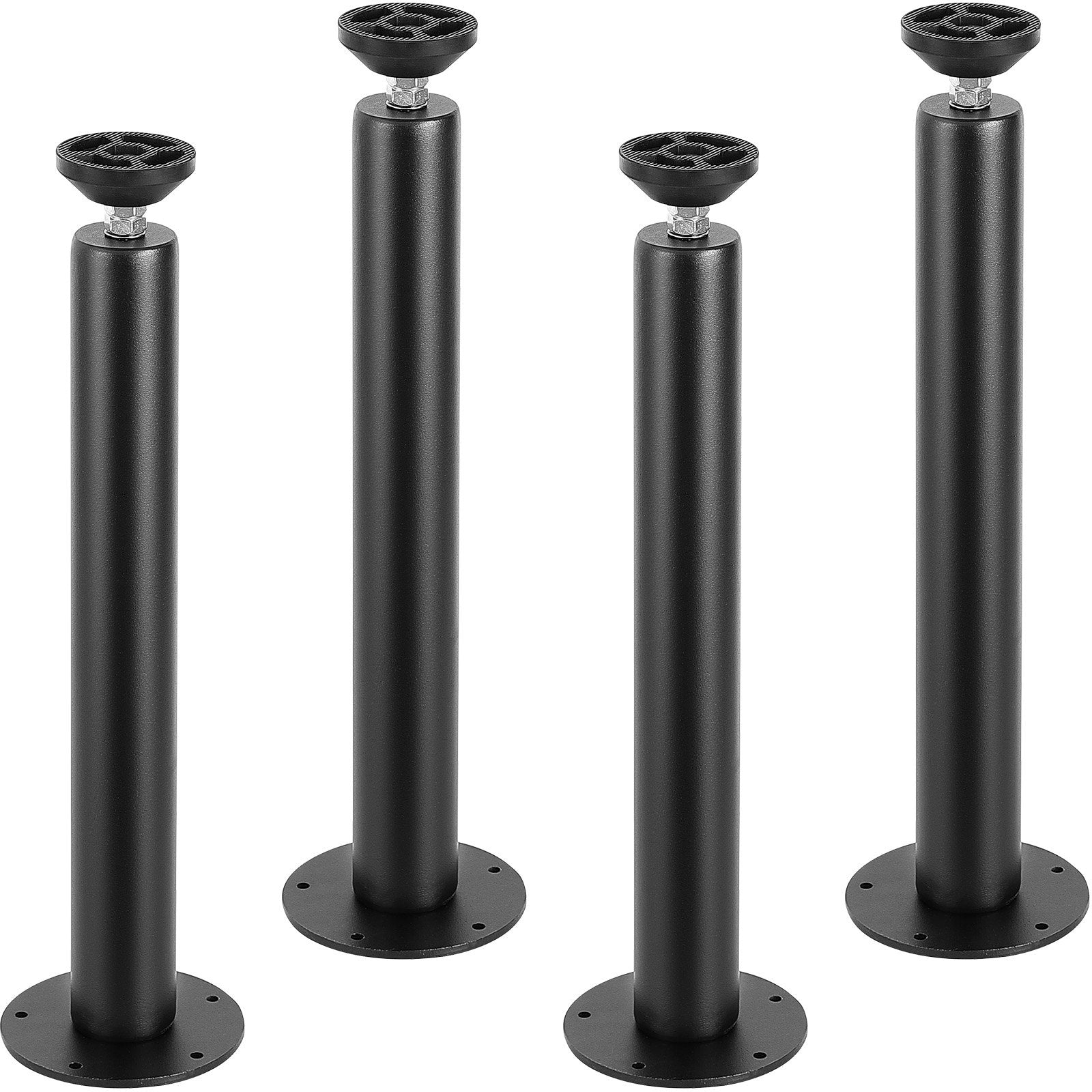 Table Tops & Bases: VEVOR 406.4MM Adjustable Desk Legs, Reinforced Steel Office Table Furniture legs Set of 4 for DIY, 1200 lbs Load Capacity Heavy Duty Desk Legs, Quick Instalation Legs with Adjustable Foot Cup Black